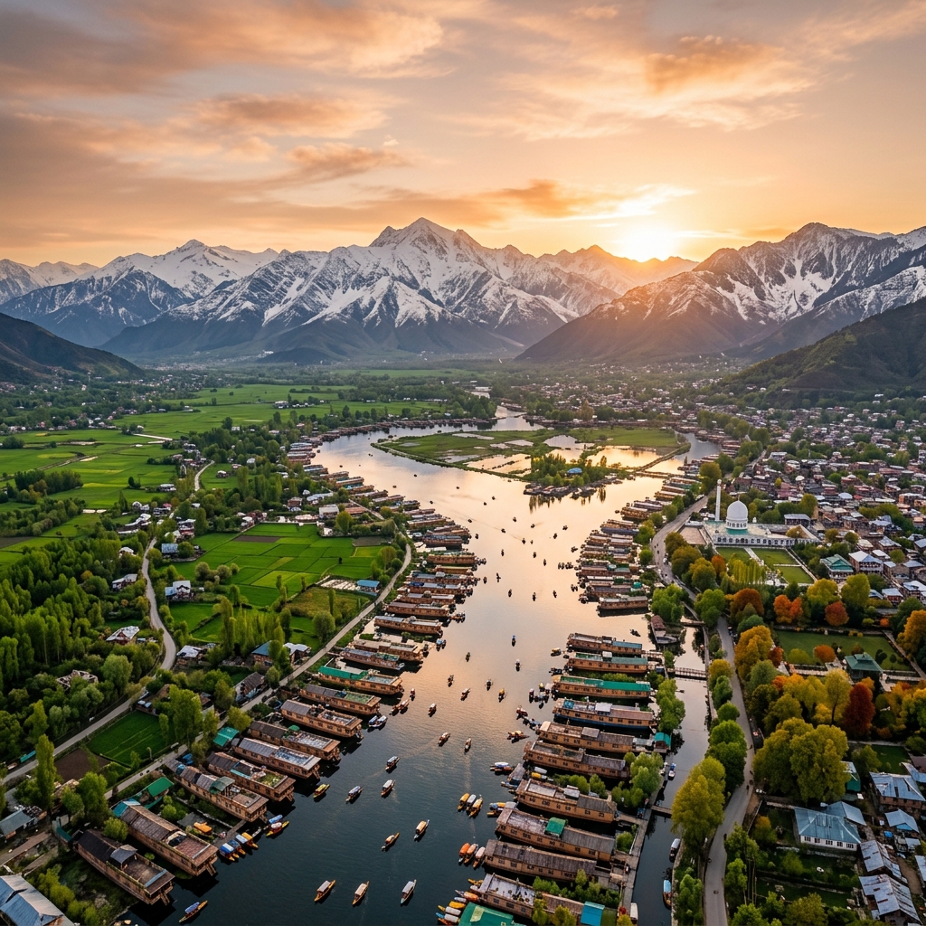 Kashmir Valley Aerial View